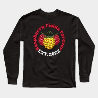 Raspberry Fields Forever Circle Logo Long Sleeve T-Shirt